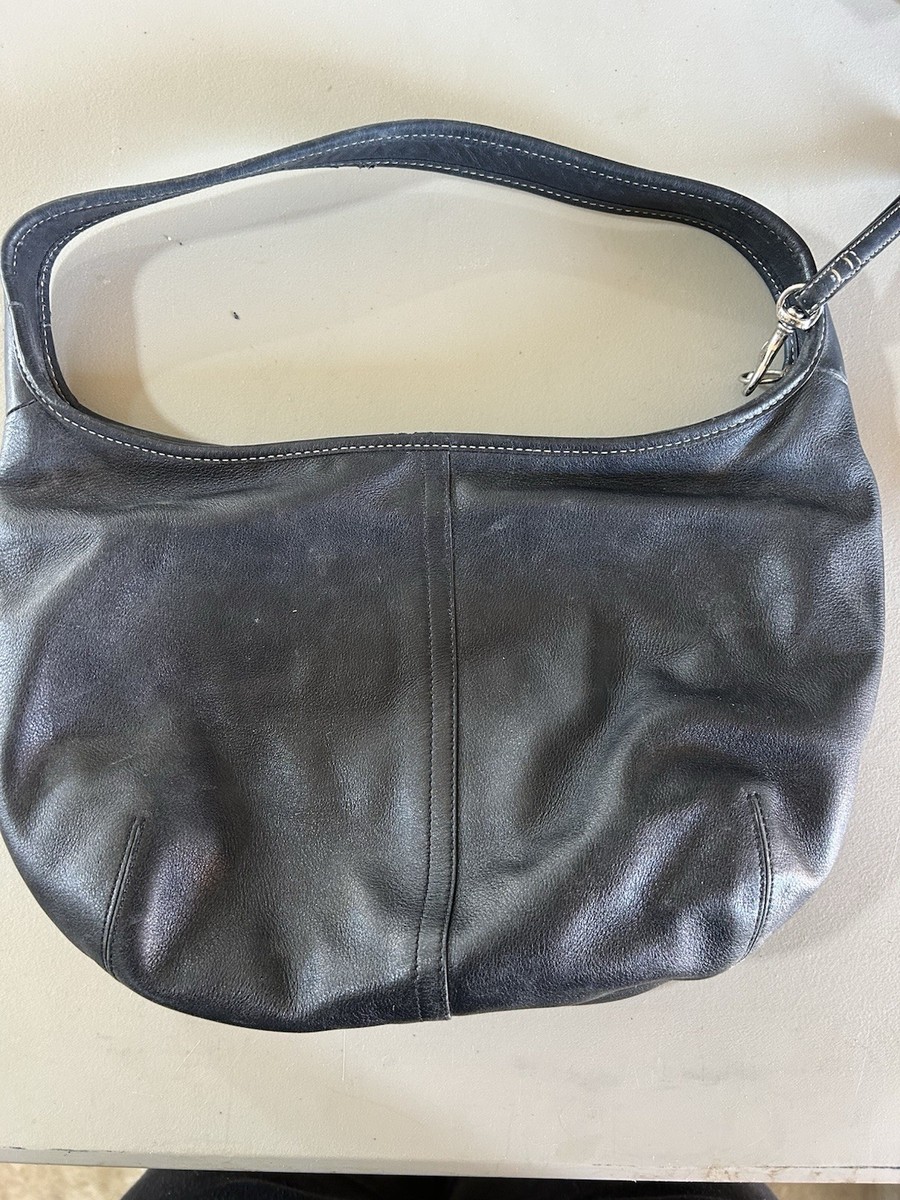 Vintage Coach Ergo Hobo Shoulder Bag 9219 Black Cowhide Leather