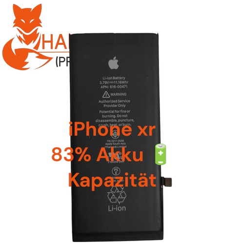 100 % Original Akku Für IPHONE Xr Pulled 83% kapazität - Bild 1 von 2