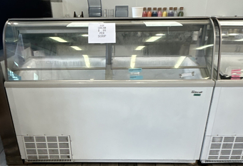 Turbo air Curved Glass Commercial Freezer Display Case Floor Model