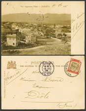 Jamaica 1905 Old UB Postcard The Liguanea Plain, Street Scene, West Indian View