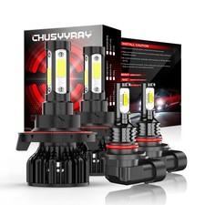 For 2004-2009-2014 Ford F150 6000K LED Headlight Hi/Lo+Fog Light Bulbs Combo