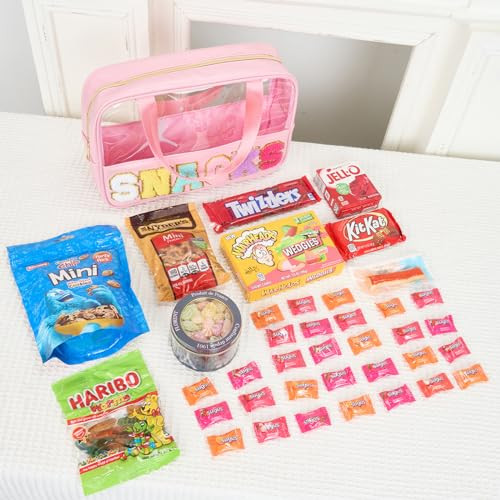 Snack bags, Snack Pouch Chenille Letter Patch Clear Bag, Snack Bag for Purple - Bild 6 von 6