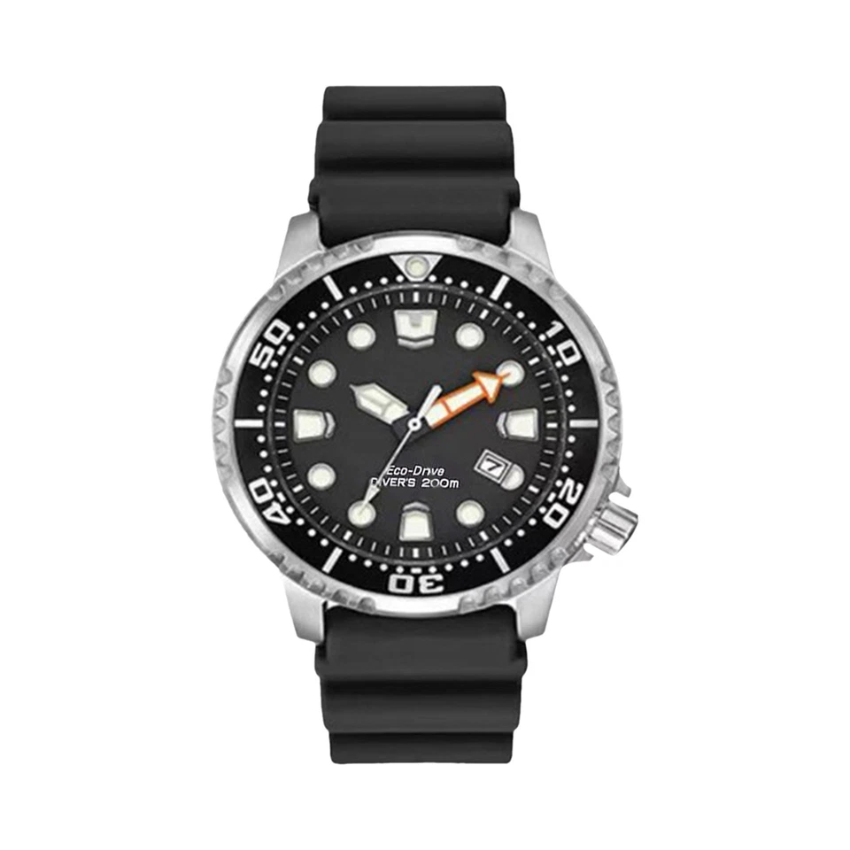 Reloj estilo C#itizen para hombre Promaster fecha acero inoxidable luminoso bisel giratorio Foto 4 de 4