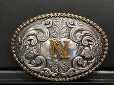 Nocona Oval Initial Buckle N - Acc Buckle - 37072-N