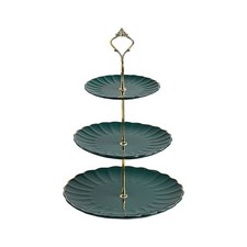 Sweejar 3 Tier Ceramic Cake Stand Wedding, Dessert Cupcake Stand for Tea Part...