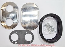 B-Ware, Luftfilter Weber Vergaser, Oval,Chrom,Höhe 64mm, 1 Stück, B. 9266.1