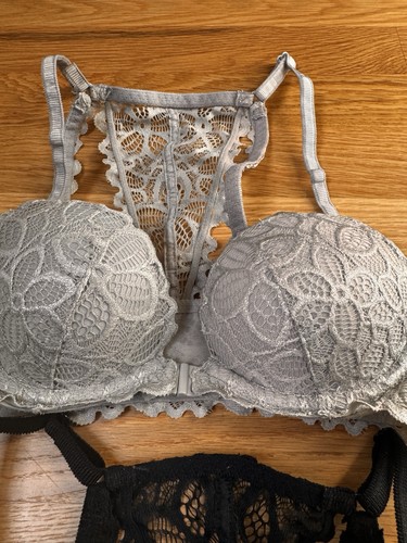 2 PINK Victoria’s Secret Date Racerback BH Gr. 32A Spitze Bügel hübsch - Bild 4 von 9