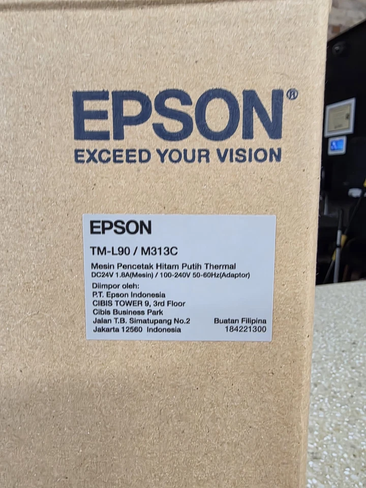 Epson TM-L90 TML90 Plus Receipt Printer M313C with USB Interface W/ AC Adapter - Image 2 of 4