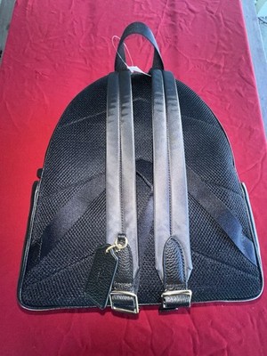 Coach 5669 Large Refined Pebbled Leather Court Backpack Bag Black