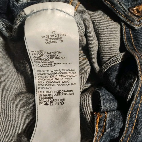 Mono vaquero Levi's para niños pequeños talla 3T niños o niñas nuevo sin etiquetas - Imagen 7 de 7