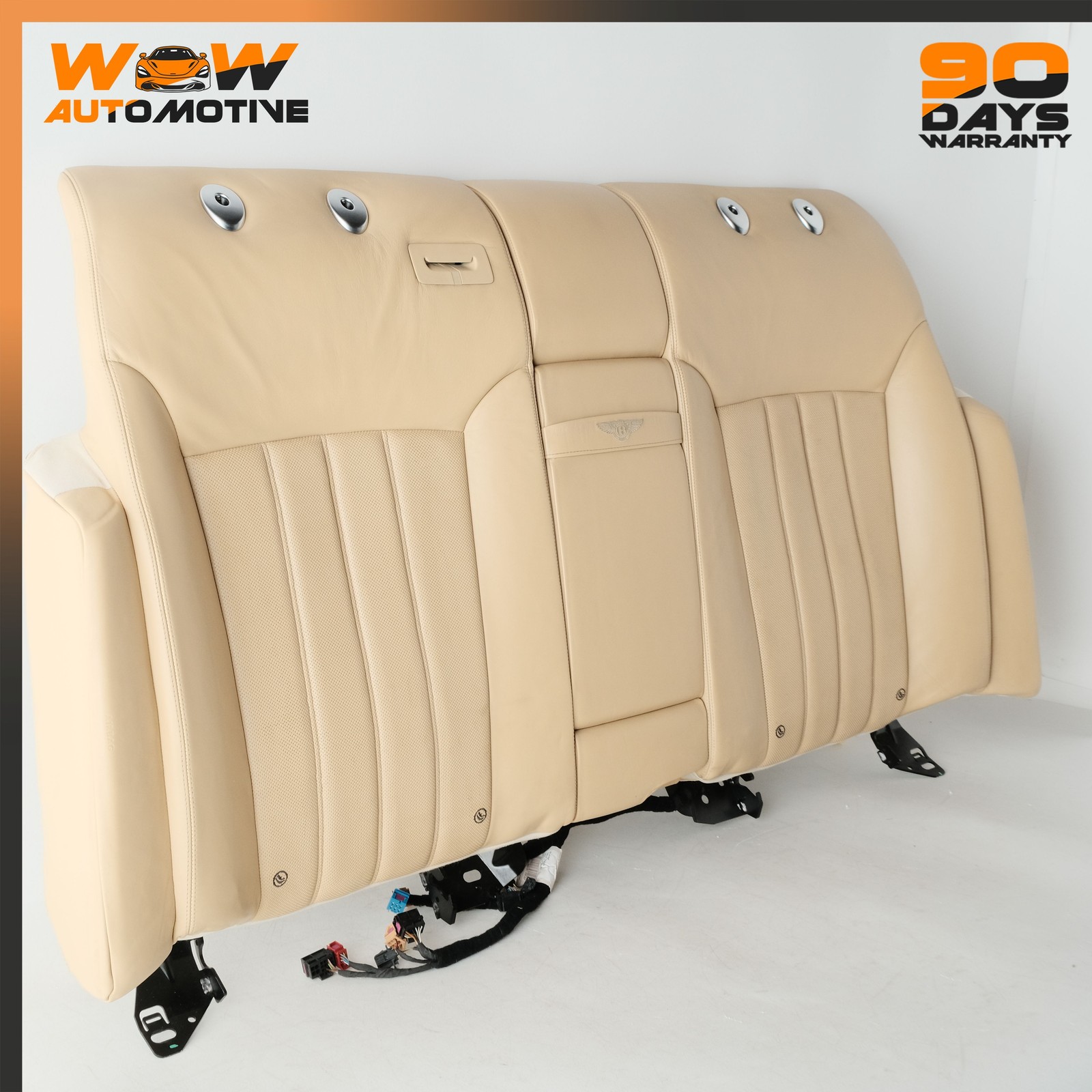 06-13 BENTLEY CONTINENTAL FLYING SPUR REAR UPPER SEAT CUSHION ARMREST BEIGE OEM