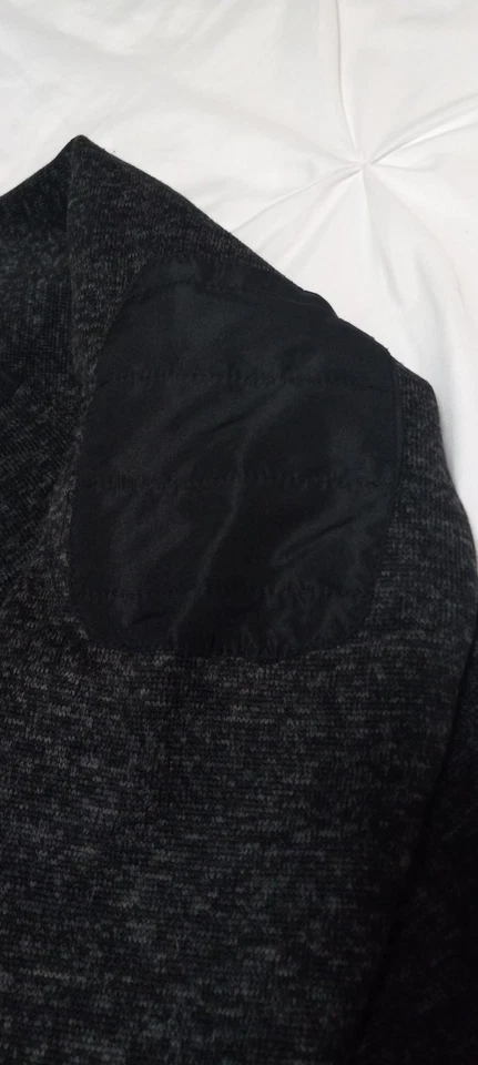 Chaqueta de rugby gris oscuro para hombre con parches en los brazos 2 bolsillos talla XL Foto 2 de 4