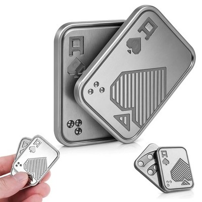 Fidget Slider Metall Poker Druckkarte Zappeln Spielzeug für Erwachsene Jugendliche Stressabbau