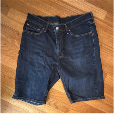 Levi's 541 Men's Dark Blue Denim Shorts 5-Pocket Button Fly Flat Front