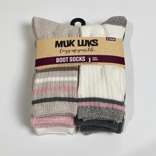 Muk Luks Women's Fluffly Dream Cozy Crew Boot Socks 6 Pack Size 6-11