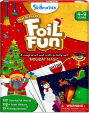 Foil Art Kit For Kids Holiday Christmas DIY No Mess Craft Activity Ages 4-9