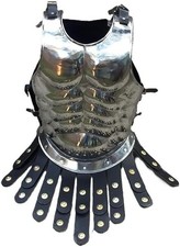 Piatto pettorale medievale romano greco corazza muscolare forgiato a mano...