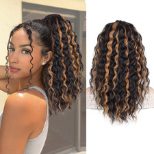 Ponytail Extension Drawstring Ponytail for Black Women 18 Inch Synthetic Afro