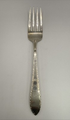Tiffany & Co. Feather Edge Sterling Silver Serving Fork 8.75'' No Monogram