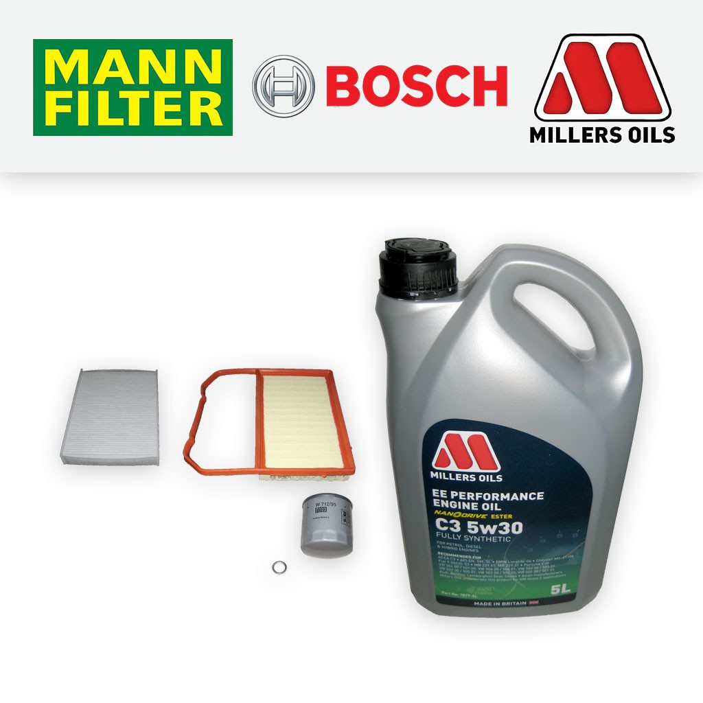 SERVICE KIT for SKODA CITIGO 1.0 OIL AIR CABIN FILTER+5w30 EE NANO OIL 2011-2019