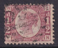 QV 1/2d 1870 Plate 9 Bantam Stamp.