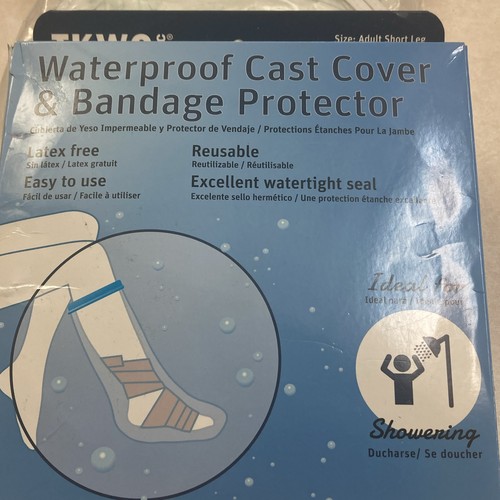 TKWC Waterproof Reusable Latex Free Cast Cover Adult Short Leg