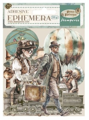 Stamperia VOYAGES FANTASTIQUES Adhesive Ephemera Adventure 33pc DFLCT75