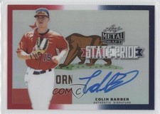 2019 Leaf Metal Draft State Pride Red White & Blue 3/10 Colin Barber Auto y5m
