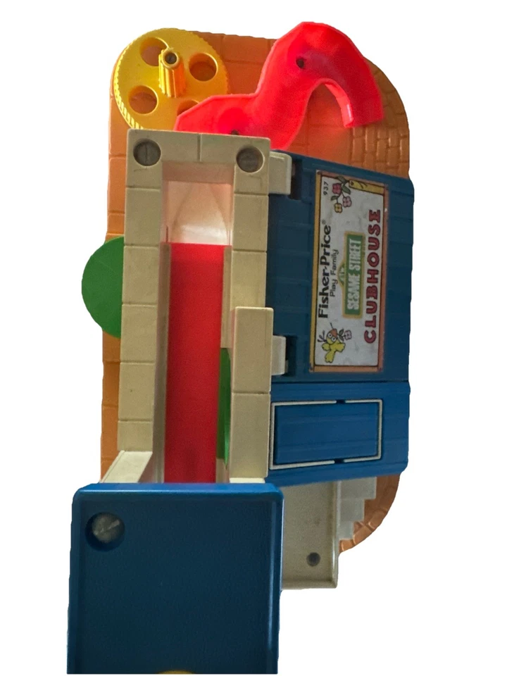 Винтажный 1976Fisher PriceLittlePeople Sesame St. Clubhouse #937-48 + фигурки, 60 + аксессуары - Изображение 3 из 4