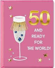 Happy 50th Birthday Card & Gifts for Women, 50 Year Old Bday Gifts Ideas for Mom