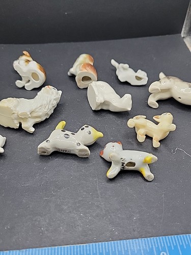 14 Vintage Bone China/other Mini Cats,dogs,bear Figurines. - Picture 18 of 20