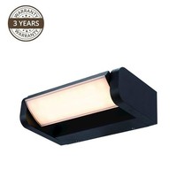 Domoletti LED AußEn-Wandleuchte IP54 Aluminium Schwarz 6W Warmweiß Mit Acryl