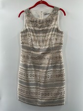Eliza J women’s size 4 formal beaded dress knee length sheath sleeveless 012