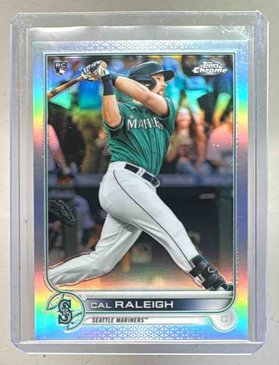 Cal Raleigh 2022 Topps Chrome #149 Refractor Rookie RC