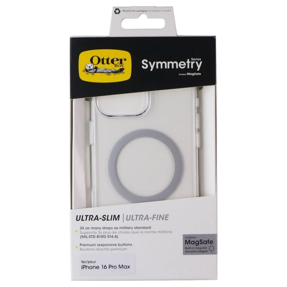 Protección OtterBox + Kit de alimentación para MagSafe para iPhone 16 Pro Max - Transparente/Blanco Foto 2 de 4