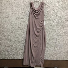 NEW Show Me Your MuMu Dress Large Adult Pink Maxi Off Shoulder Wedding Womens L