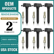6PCS Ignition Coils and 6PCS Spark Plugs for Chrysler Jeep Dodge Ram 3.6L UF648