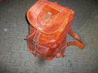 Brown Genuine Leather Handmade Backpack Bag 20x10x8" Clean, Complete, Undamaged!