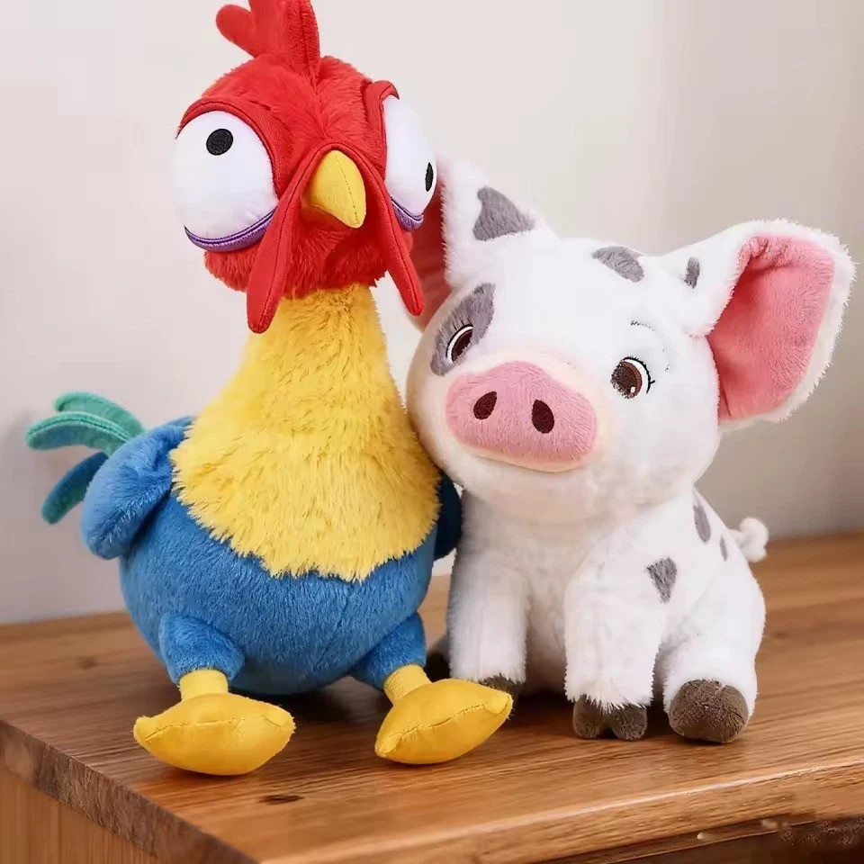 2PCS Moana Plush Set Hei Hei Rooster & Pua Pig Stuffed Animal Doll Toy 20cm Gift