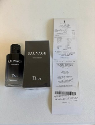 Dior Sauvage Eau de Parfum Men's Fragrance Spray 3.4 Oz Regular Size