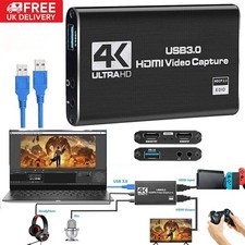 4K Audio Video Capture Card USB 3.0 HDMI Video Capture Device Full HD Adapter UK