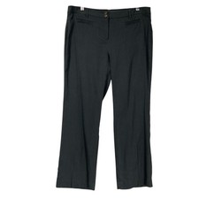J.Jill Linen Stretch Petite Gray Straight Leg Pants Size 12 w/Pockets