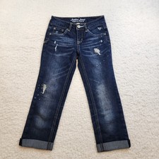 Justice Jeans Follow Your Dreams Cropped Capri Denim Jeans Sz 10 Simply Low
