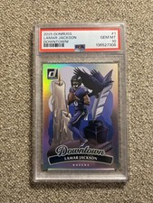 Lamar Jackson 2025 Donruss Downtown PSA 10 SSP Case Hit Ravens #1