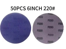 50PCS 6 Inch Mesh Net Sanding Discs Hook & Loop 220 Grit for Metal & Wood