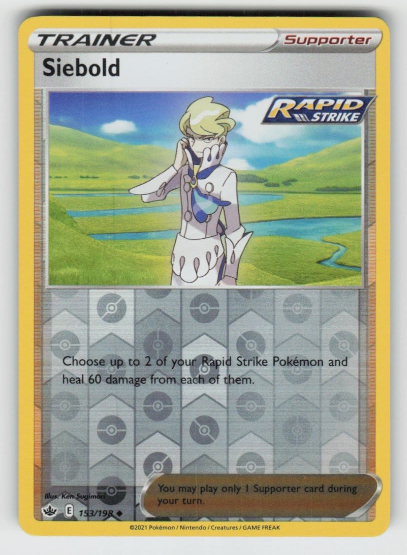 Reverse Holo Siebold 153/198 Uncommon Chilling Reign Near Mint