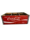 Vintage Coca Cola 6 Bottle Wooden Crate 2L Original Colors