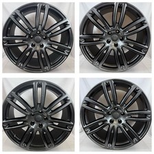 14-17 Maserati Ghibli 20" OEM Urano Wheel Set 20x8.5 20x10 Gray 7 Double Spoke