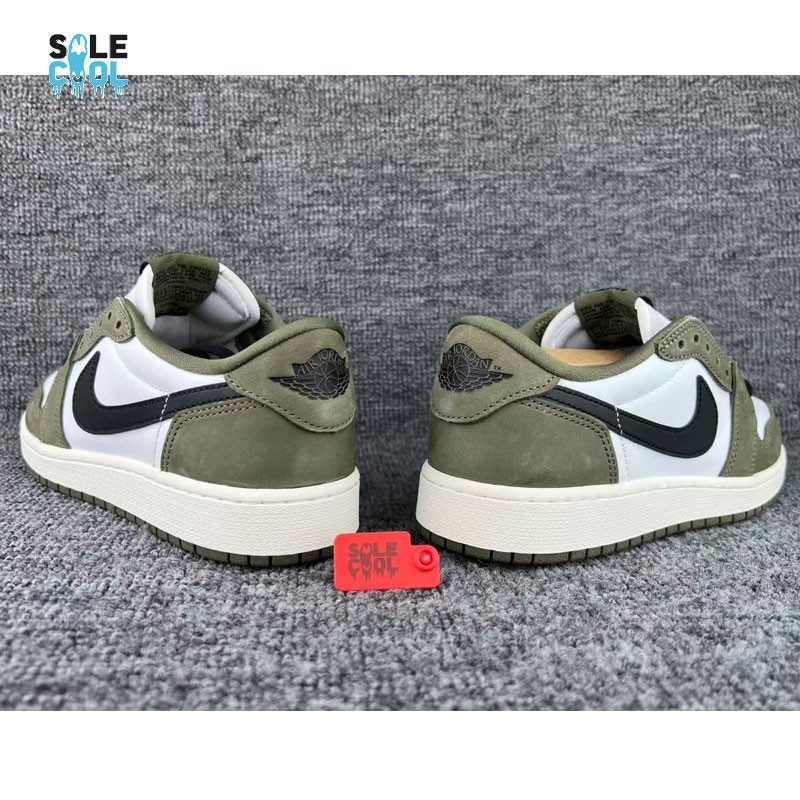 Nike Air Jordan 1 Retro Low OG GS Medium Olive Black Shoes HQ6999