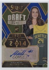 2024 Panini Select WNBA Blue Prizm 45/49 Nika Muhl #DSS-NM Auto 0fo5